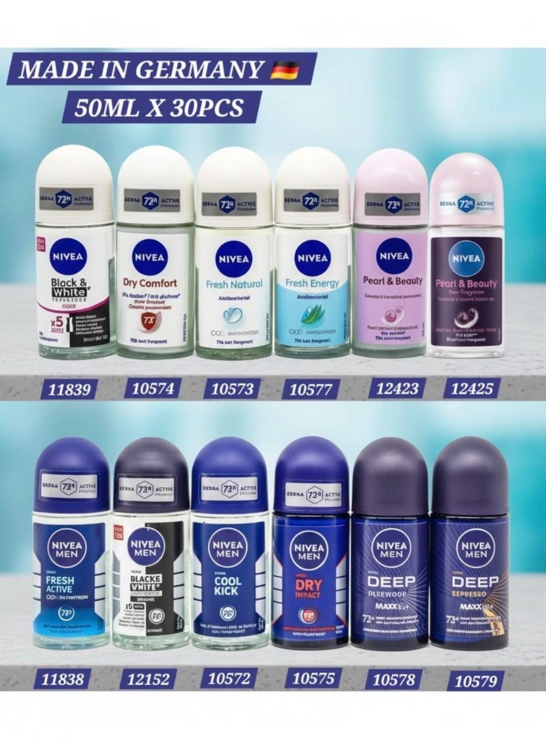 مام رول ضد تعریق نیوآ NIVEA اصل آلمان مدل حجم 50 میلی لیتر
